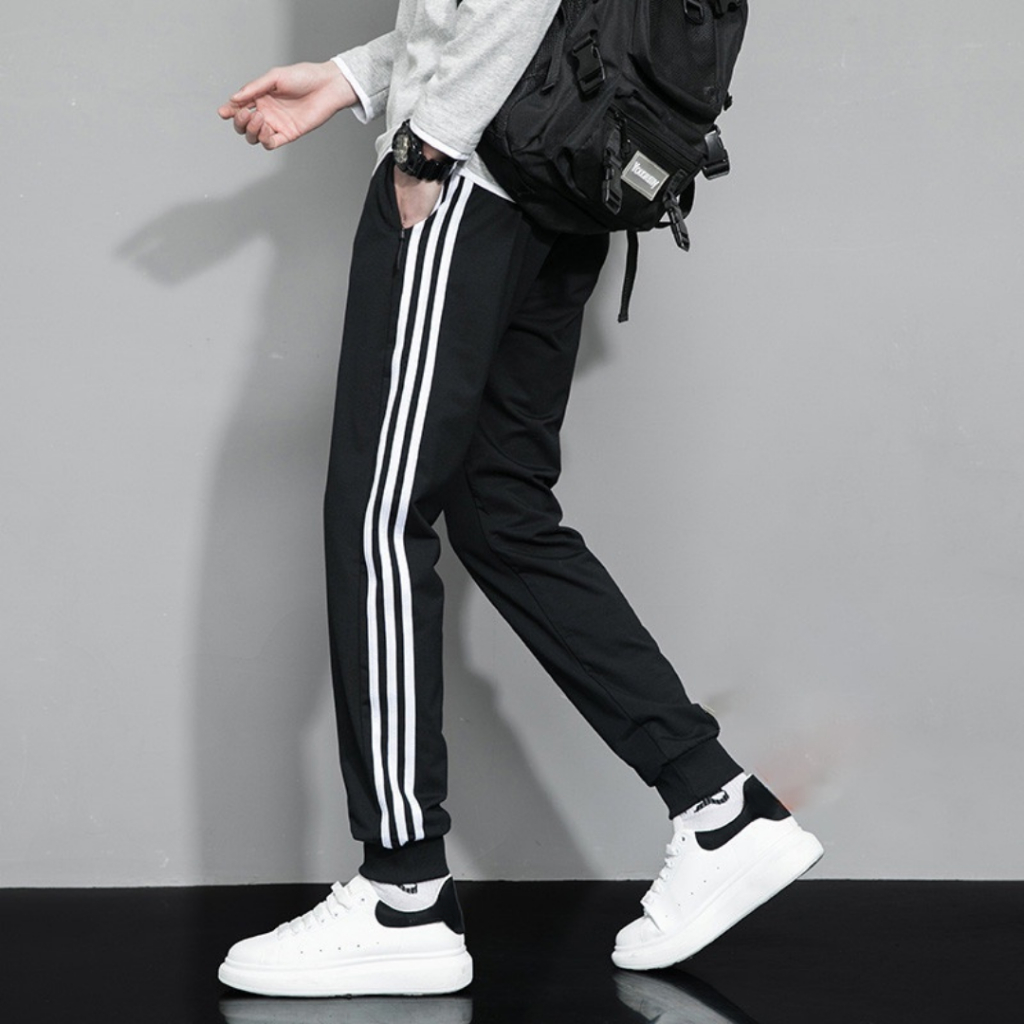 Quần dài jogger form rộng ống rộng suông nam nữ unisex thể thao k1