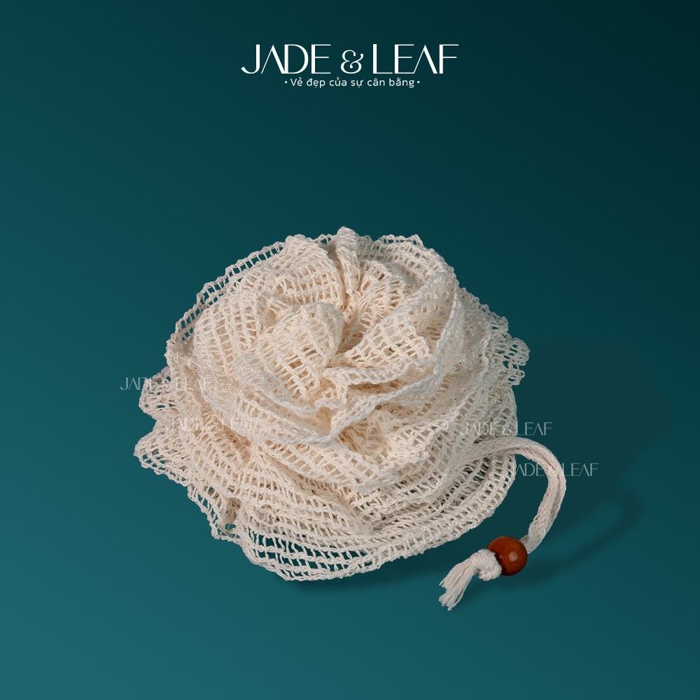 Bông Tắm Tẩy Tế Bào Chết Jade&Leaf, Từ Sợi Gai Dầu Tự Nhiên Thủ Công Lành Tính, Làm Sạch Cơ Thể