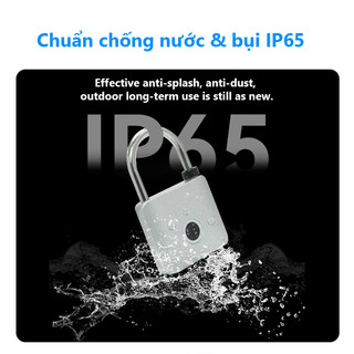 Khóa Thông Minh Vân Tay Chống Nước - Mở Khóa 0.2s, Sạc USB, Chống Trộm Cao Cấp Bằng Hợp Kim Kẽm