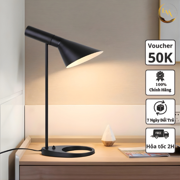 Đèn bàn đọc sách EVA AP02 W140*H560mm ánh sáng vàng ấm, để bàn học, phòng ngủ hiện đại bảo hành 12 tháng