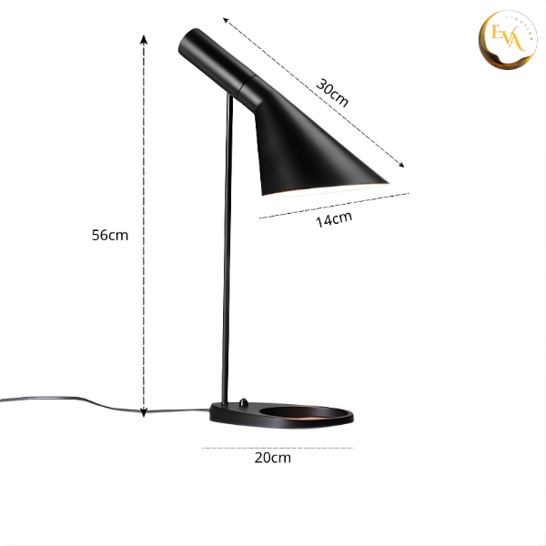 Đèn bàn đọc sách EVA AP02 W140*H560mm ánh sáng vàng ấm, để bàn học, phòng ngủ hiện đại bảo hành 12 tháng