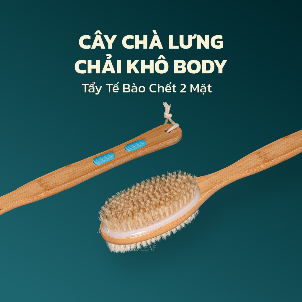 Cây Chà Lưng 2 Mặt Chải Khô Body Jade&Leaf Cao Cấp Hỗ Trợ Tẩy Tế Bào Chết Phù Hợp Với Mọi Da