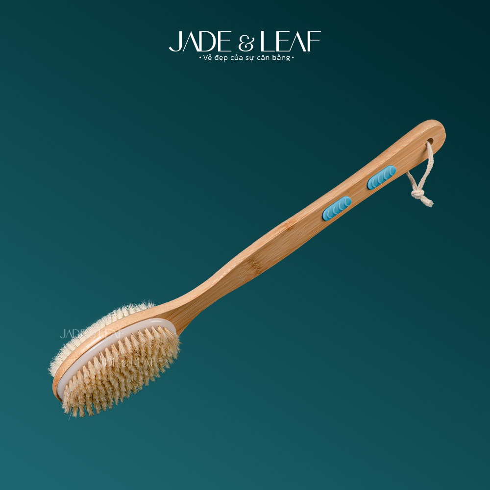 Cây Chà Lưng 2 Mặt Chải Khô Body Jade&Leaf Cao Cấp Hỗ Trợ Tẩy Tế Bào Chết Phù Hợp Với Mọi Da