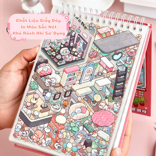 Sổ Sticker 3D Trang Trí Cảnh Quan Mini, Bóc Dán Phong Cảnh Đa Dạng Chủ Đề Đáng Yêu Cho Bé Phát Triển Tư Duy Và Sáng Tạo