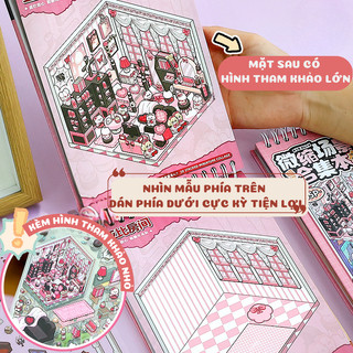 Sổ Sticker 3D Trang Trí Cảnh Quan Mini, Bóc Dán Phong Cảnh Đa Dạng Chủ Đề Đáng Yêu Cho Bé Phát Triển Tư Duy Và Sáng Tạo