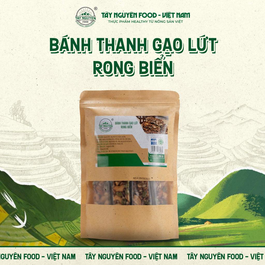 Thanh gạo lứt không đường rong biển/chà bông Tây Nguyên Food - Việt Nam ...