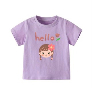 👕 Áo Thun Bé Gái mềm mịn thoáng mát in hình dễ thương 👕 AT363