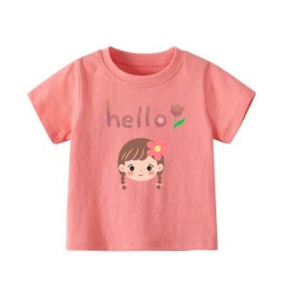 👕 Áo Thun Bé Gái mềm mịn thoáng mát in hình dễ thương 👕 AT363