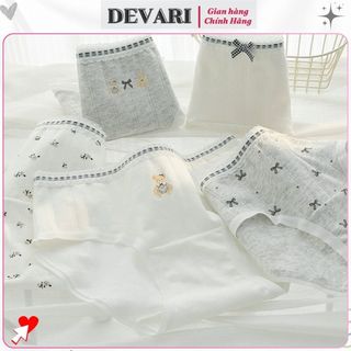 Quần lót cotton cao cấp kháng khuẩn thoáng mát cạp vừa tôn dáng gợi cảm sexy co giãn tốt DEVARI 1129