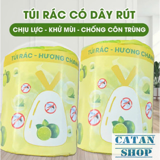 Cuộn 50 Túi Rác Hương Chanh Chống Muỗi Hạn Chế Mùi Hôi Xua Đuổi Côn Trùng, Túi Rác Hương Chanh 50 Túi Dày Dặn