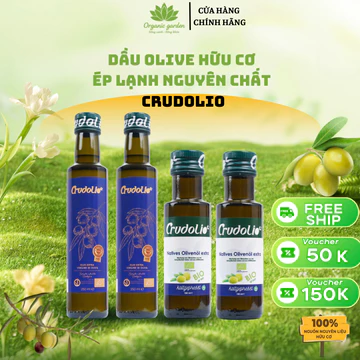 Dầu Olive Ép Lạnh Hữu Cơ Nguyên Chất CRUDOLIO Dầu Oliu Ăn Dặm Ăn Kiêng Thuần Chay