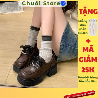 Giày oxford nữ da PU tổng hợp dệt vải đế cao su cao cấp thoải mái êm chân tinh tế