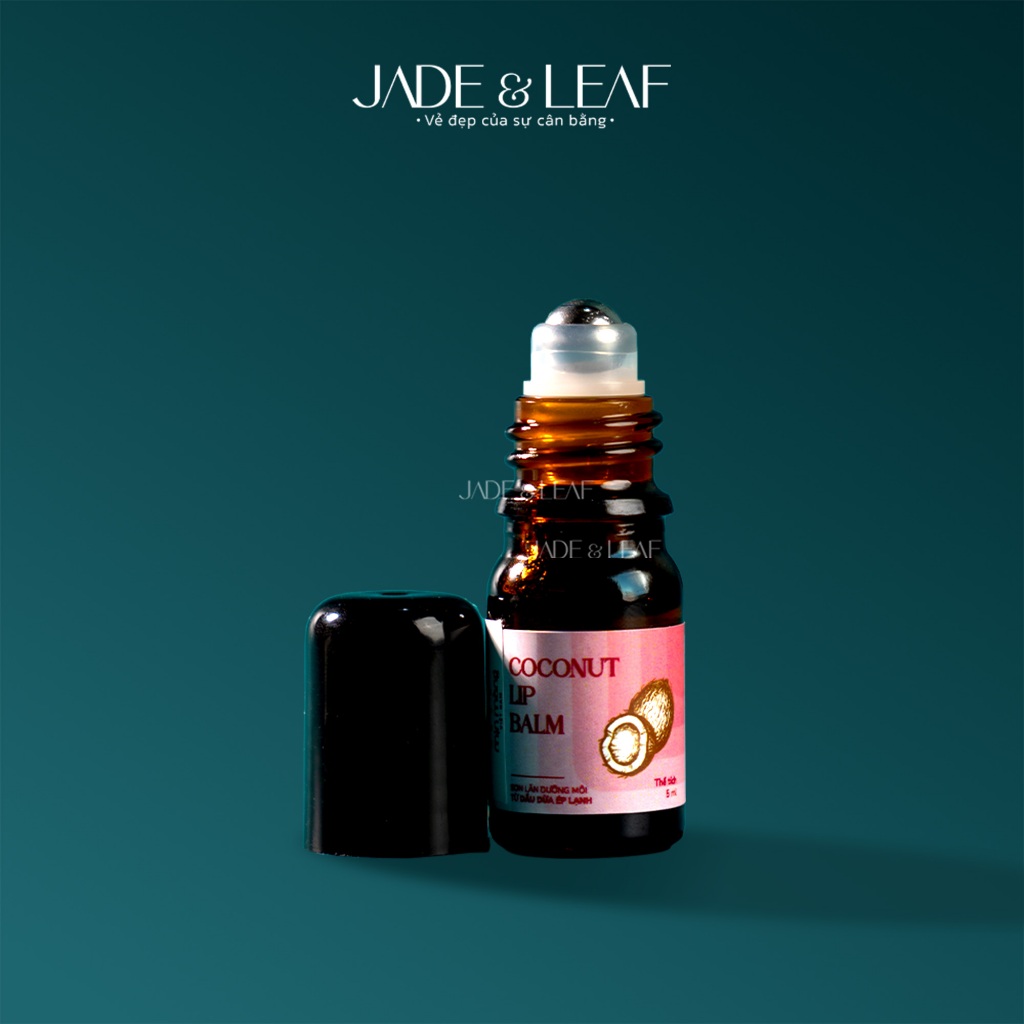 Son Dưỡng Môi Dầu Dừa Dạng Lăn Jade&Leaf, Nguyên Chất Không Màu Hỗ Trợ Giảm Thâm Cho Môi Khô Nứt Nẻ