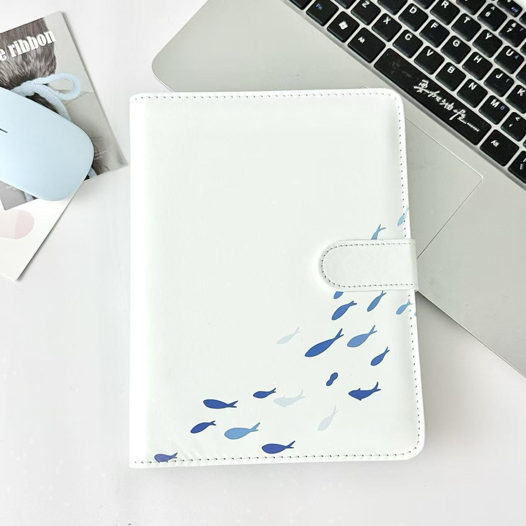 Binder A5 “Fish in Cloud” cá nhỏ và mây trắng tone xanh dương và trắng ...
