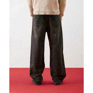 Quần Denim Nam Dark Grey Ống Đứng Form Straight - ROUTINE 10F25DPA035
