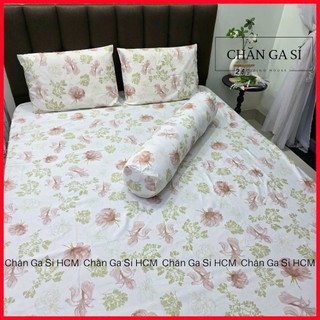 🧧TẶNG VỎ ÔM️🧧Bộ Ga Gối 4 Món Lụa Việt Thái in 5D Nằm Mát, Giá Rẻ, Màu Sắc Sang Trọng _Chăn Ga Sỉ HCM