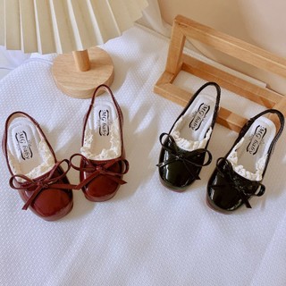 Sz 21 - 35 Dép Quai Hậu Giày Sandal Bé Gái Da Bóng Phối Ren Cho Bé Gái Tù 1,5 Tuổi K052