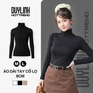 Áo croptop cổ lọ tay dài chất tăm DuyLinh dáng áo ôm sát tôn body chất vải mềm mại co giãn DL13TD