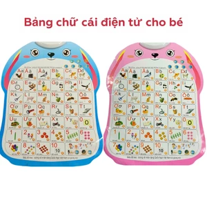 Bảng chữ cái điện tử thông minh và chữ số tiếng việt treo tường có phát âm giúp bé nhận biết chữ và số