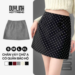 Chân váy chữ A Cotton Hàn có quần bảo hộ – dáng ôm tôn dáng, nhiều màu hottrend CV01