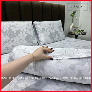 🧧TẶNG VỎ ÔM️🧧Bộ Ga Gối 4 Món Lụa Việt Thái in 5D Nằm Mát, Giá Rẻ, Màu Sắc Sang Trọng _Chăn Ga Sỉ HCM