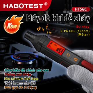 HABOTEST HT56C Máy dò khí dễ cháy LPG 50-1000 PPM Máy phân tích rò rỉ khí Công cụ cảm biến kiểm tra môi trường đo khí dễ