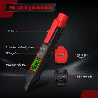 HABOTEST HT56C Máy dò khí dễ cháy LPG 50-1000 PPM Máy phân tích rò rỉ khí Công cụ cảm biến kiểm tra môi trường đo khí dễ