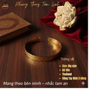 Vòng Tay Kim Loại Khắc Chữ Thái Lan Phụ Kiện Mang Theo Bên Người Thanh Lịch