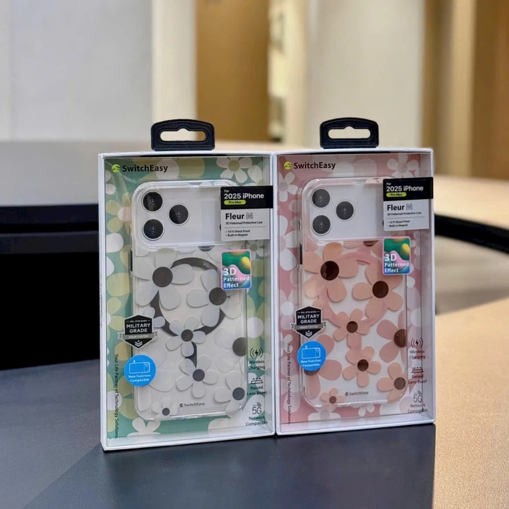 [ iP 17] Ốp Lưng Chống Sốc Đạt Chuẩn SwitchEasy Họa Tiết 3D Fleur| Style M Pattern Tích Hợp Sạc Từ Tính cho iP 17/16 Sr