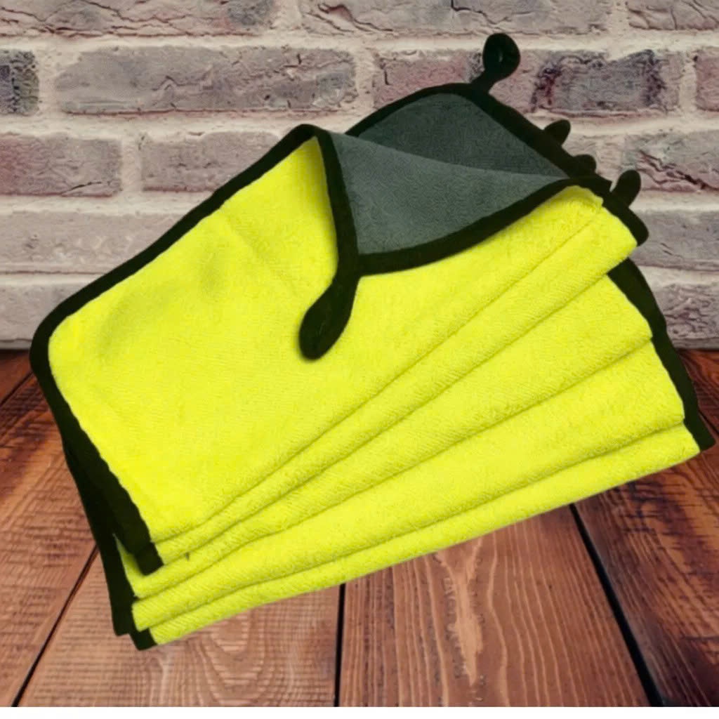[COMBO 10] Khăn Lau Xe Ô Tô Chuyên Dụng Đa Năng,Khăn 2 Lớp Lau Xe Ô Tô Nhà Cửa - KHĂN VÀNG XÁM 30*30CM SIÊU THẤM HÚT