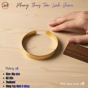 Lắc Tay Dạng Kiềng Hở Họa Tiết Thái Lan Phụ Kiện Đeo Tay Thời Trang Bền Màu