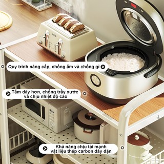 BMZAR Kệ sắt Gấp Gọn Không cần cài đặt Kệ Để Đồ Nhà Bếp 3/4/5 Tầng Có thể chịu tải trọng 300kg Kệ Sắt Đa Năng