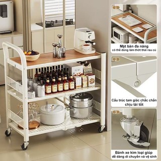 BMZAR Kệ sắt Gấp Gọn Không cần cài đặt Kệ Để Đồ Nhà Bếp 3/4/5 Tầng Có thể chịu tải trọng 300kg Kệ Sắt Đa Năng