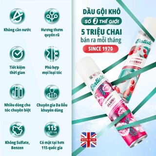 Dầu gội khô Batiste Dry Shampoo xịt gội khô tóc batiste -  Kosmi Beauty