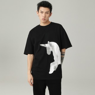 Áo Thun Form Rộng Unisex - In Hình Kỳ Lân (Unicorn) - Chất Vải Cotton Dày Dặn - Mẫu Mới Hot Trend