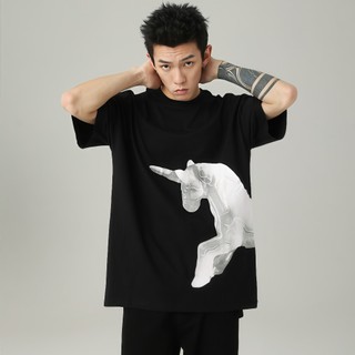 Áo Thun Form Rộng Unisex - In Hình Kỳ Lân (Unicorn) - Chất Vải Cotton Dày Dặn - Mẫu Mới Hot Trend