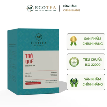Trà Quế Ecotea Giải Cảm Tăng Đề Kháng Hỗ Trợ Tiêu Hoá Chống Lão Hoá | Hộp 50 Túi Lọc x 3 G