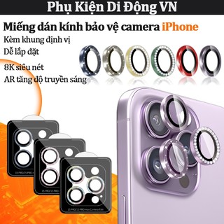 Miếng dán camera iPhone lấp lánh nhiều màu, chống trầy – Dành cho iPhone 17 16 15 14 13 12 11 Pro Max 11 12 13 mini