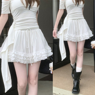 Chân Váy Bigsize Nữ Viền Bèo Tầng Dáng Xòe Vải Xốp Đôi Có Quần Bảo Hộ Co Giãn Dễ Thương CV425