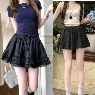 Chân Váy Bigsize Nữ Viền Bèo Tầng Dáng Xòe Vải Xốp Đôi Có Quần Bảo Hộ Co Giãn Dễ Thương CV425