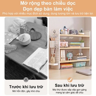 Kệ bếp đa năng sắt Bao gồm 4 móc và hộp nhựa Kệ Gia Vị 2 Tầng Kệ Sách Trắng