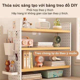 Kệ bếp đa năng sắt Bao gồm 4 móc và hộp nhựa Kệ Gia Vị 2 Tầng Kệ Sách Trắng