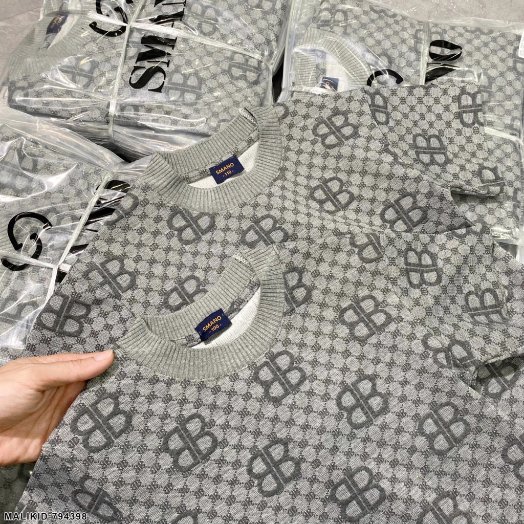 Áo Phông Bé Trai Dệt Logo Cổ Bo Siêu Đẹp - Áo Thun Bé Trai Cổ Bo Màu Xám Dệt Logo Basic