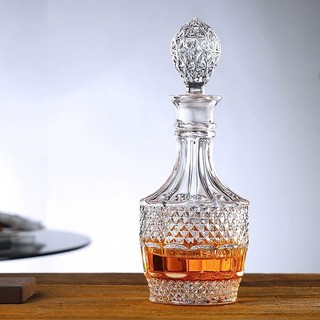 Chai thuỷ tinh đựng rượu dung tích 800ml  Vân dập nổi sang trọng, dày dặn thiết kế hoa văn hiện đại