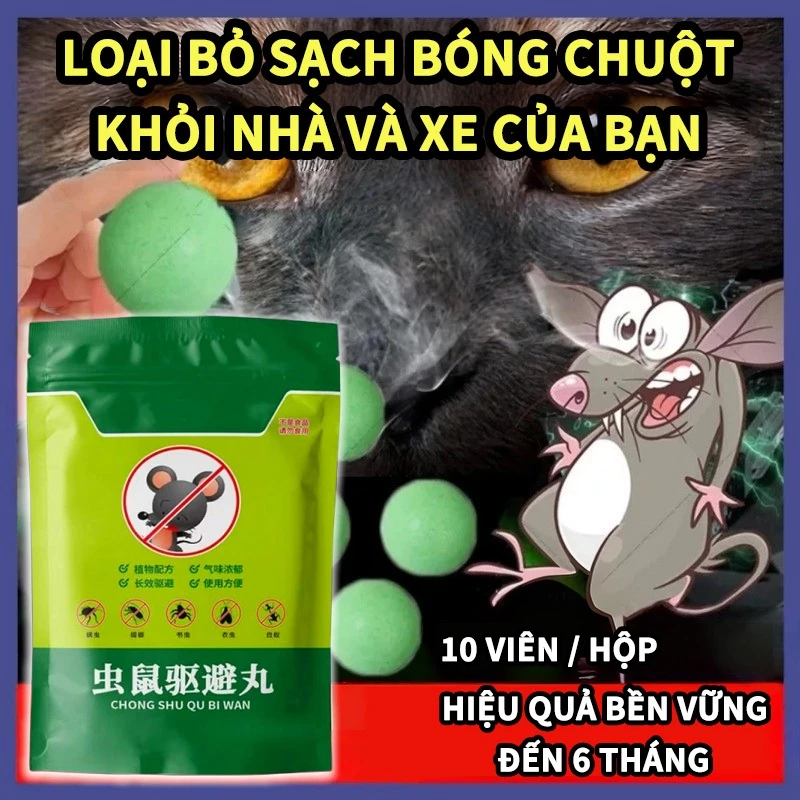 Viên Đuổi Chuột An Toàn - Hiệu Quả 12 Tháng Không Mùi Dùng Cho Bếp Và Kho Dùng Được Cho Nhà Có Bà Bầu & Thú Cưng