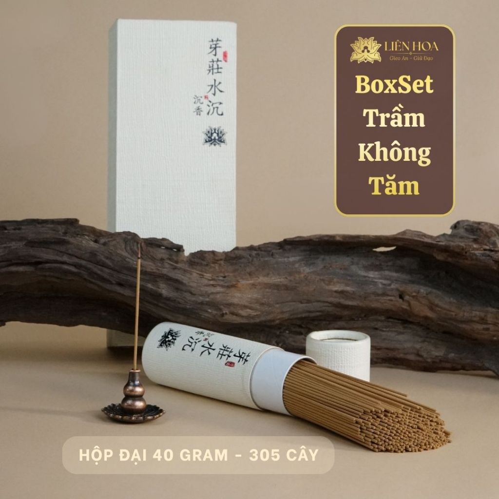 BoxSet Trầm Không Tăm Liên Hoa 10cm 305 Cây |Trầm Hương Tự Nhiên 25+ Năm | Xông Nhà, Thiền, Quà Tặng
