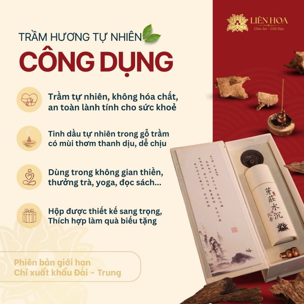 BoxSet Trầm Không Tăm Liên Hoa 10cm 305 Cây |Trầm Hương Tự Nhiên 25+ Năm | Xông Nhà, Thiền, Quà Tặng