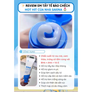 Tẩy da chết hiệu Sakina quả cho làn da sáng mịn