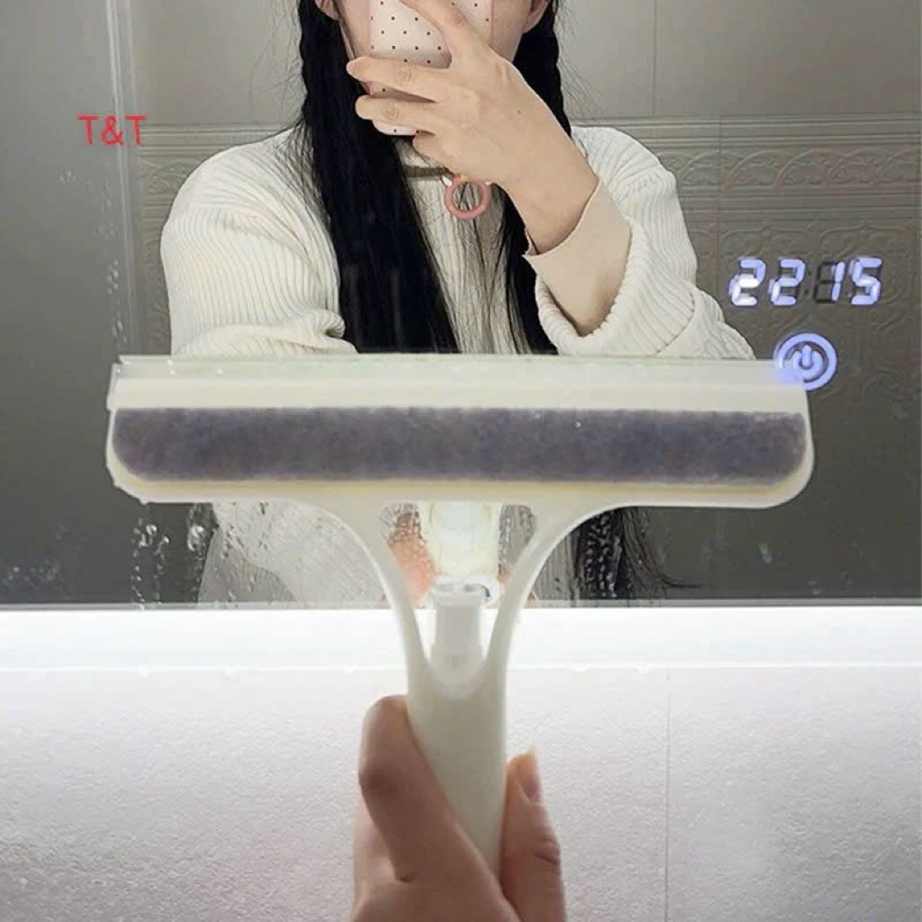 Cây lau kính cầm tay 2 mặt lau gương kính sạch sẽ