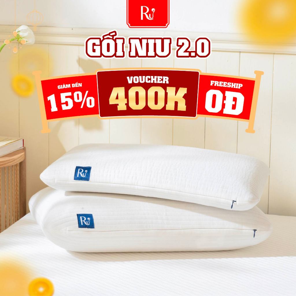Gối Niu Ru9 Graphene Foam | Hỗ Trợ Nâng Đỡ Đầu | Giúp Giảm Đau Vai Gáy | Chất Liệu Foam Mềm Mại
